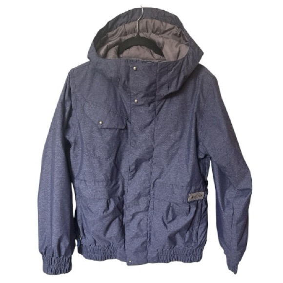 Burton Dryride Da Nang Hooded Midweight Jacket Blue Snowboard Y2k Women’s Large
